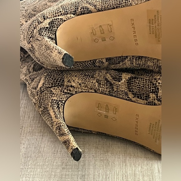 Express Asymmetrical Snakeskin Boot - Picture 8 of 9